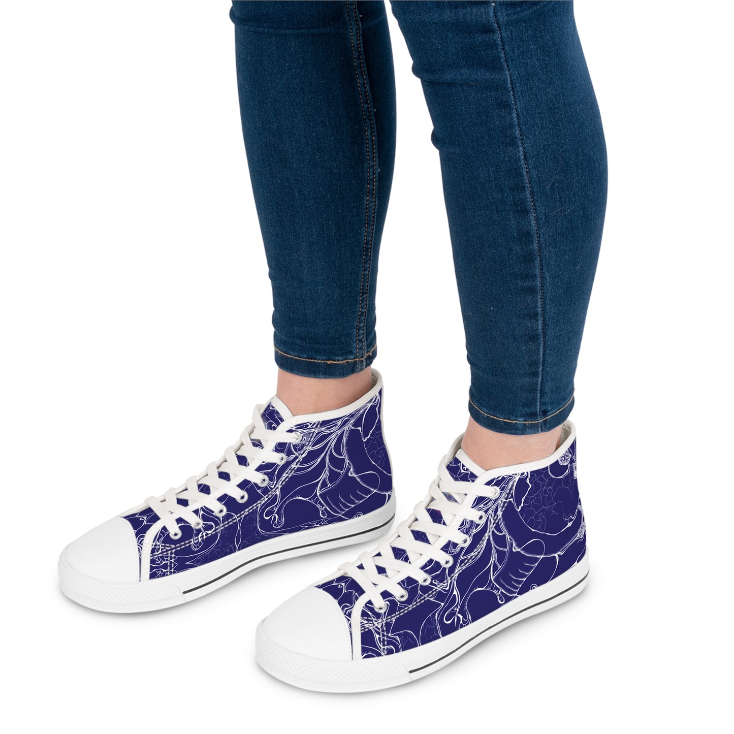 ELEMENTAL VISION Midnight Blue ~ High-Top Sneakers for Women