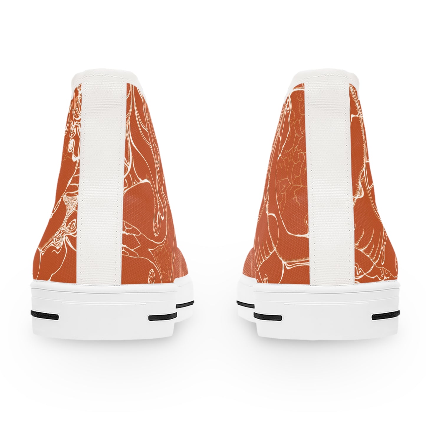 ELEMENTAL VISION Burnt Orange ~ High-Top Sneakers for Women