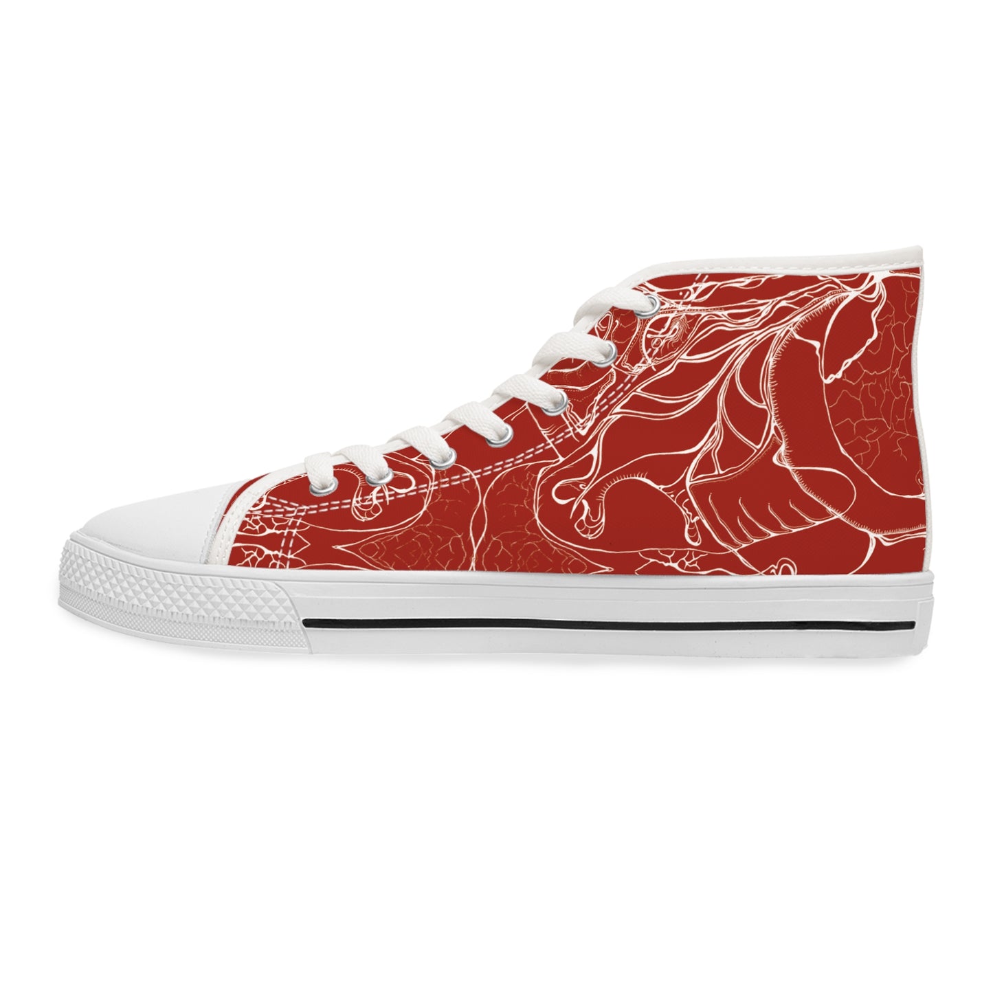 ELEMENTAL VISION Rust Red ~ High-Top Sneakers for Women