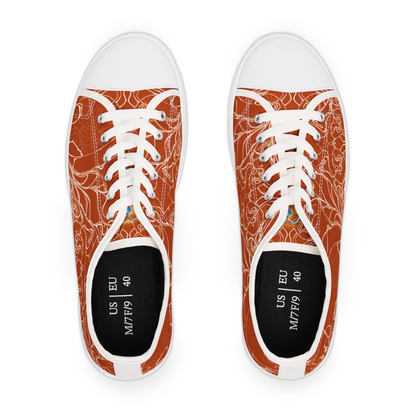 ELEMENTAL VISION Burnt Orange ~ Low-Top Sneakers for Women