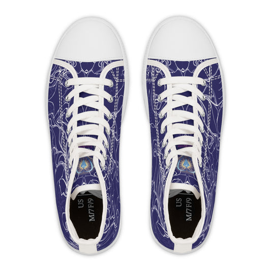 ELEMENTAL VISION Midnight Blue ~ High-Top Sneakers for Women