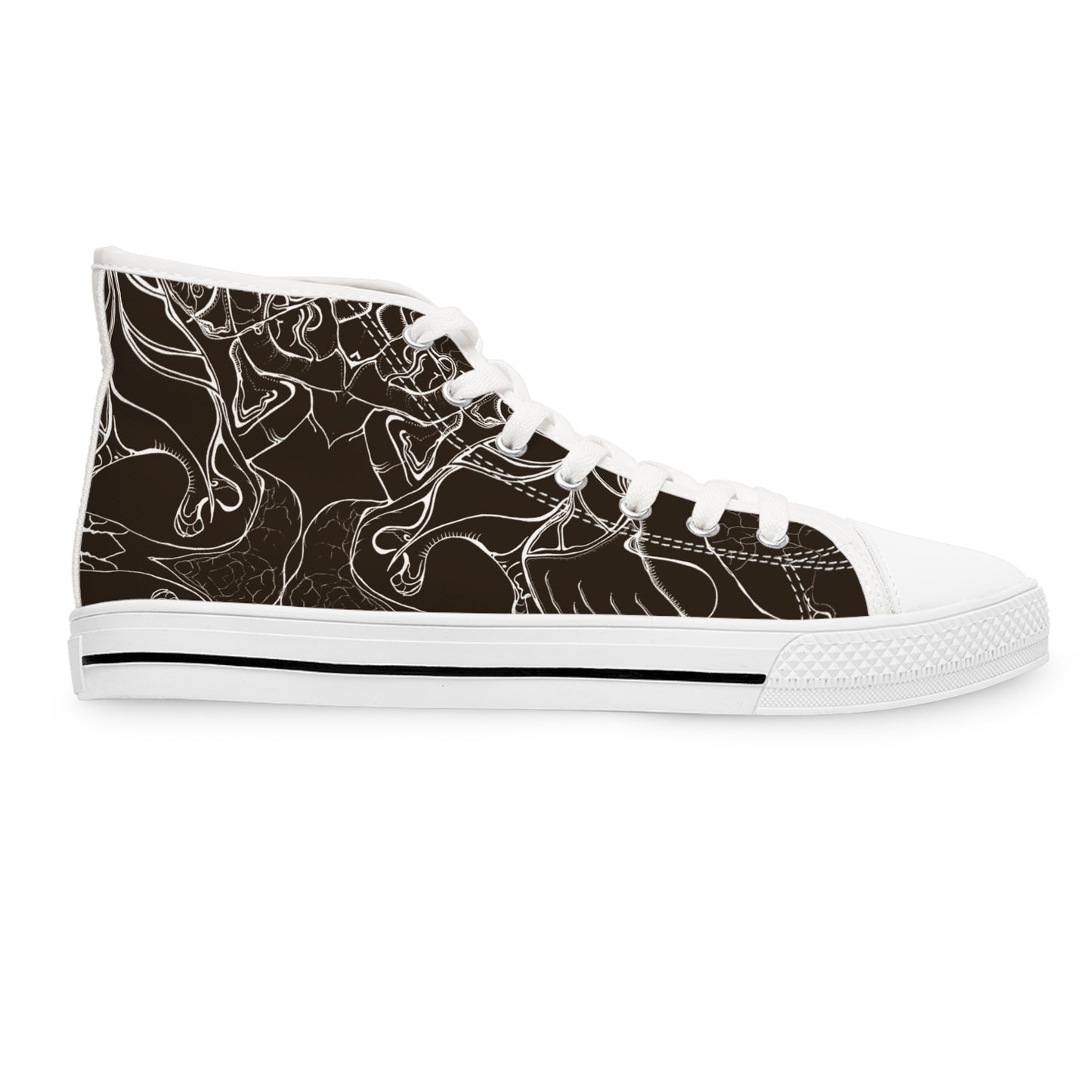 ELEMENTAL VISION Dark Choc Brown ~ High-Top Sneakers for Women