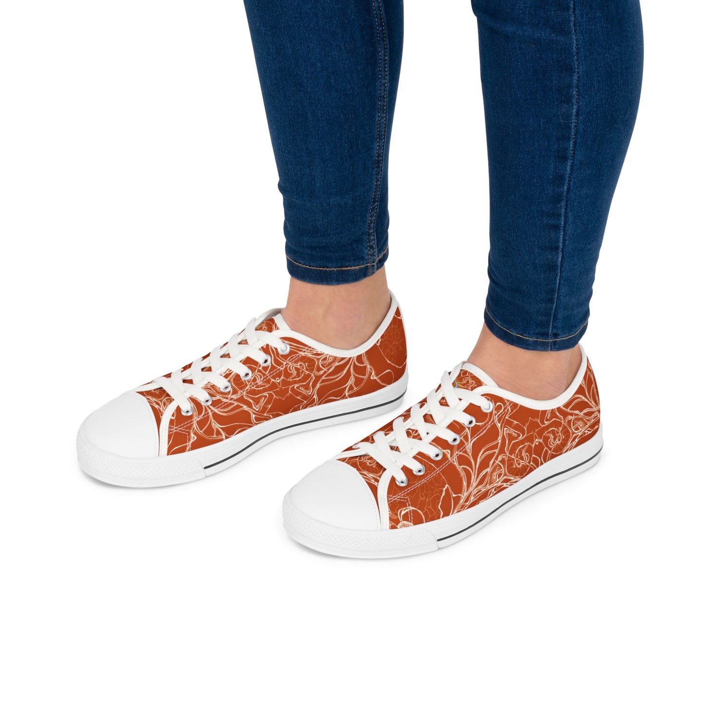 ELEMENTAL VISION Burnt Orange ~ Low-Top Sneakers for Women