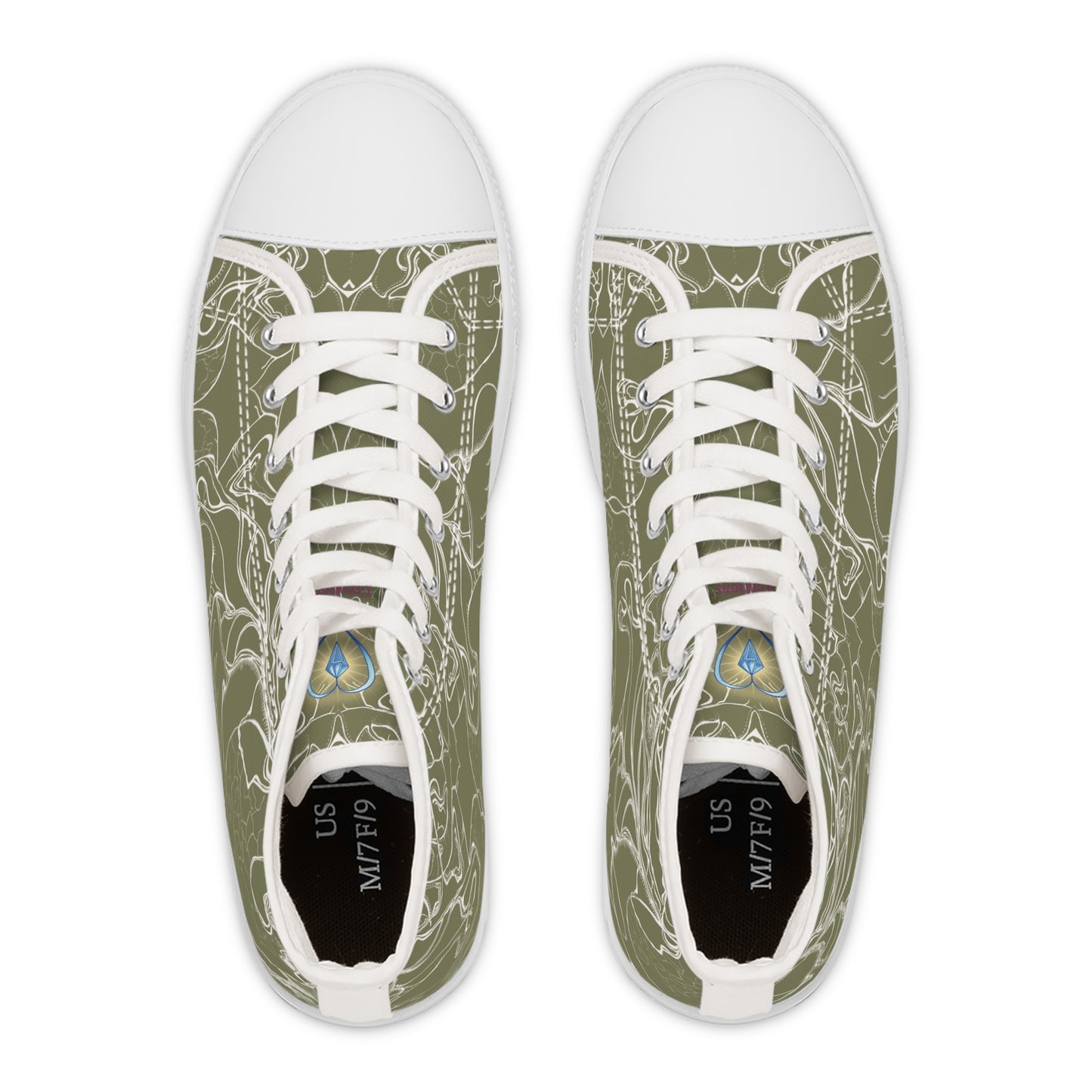 ELEMENTAL VISION Khaki ~ High-Top Sneakers for Women