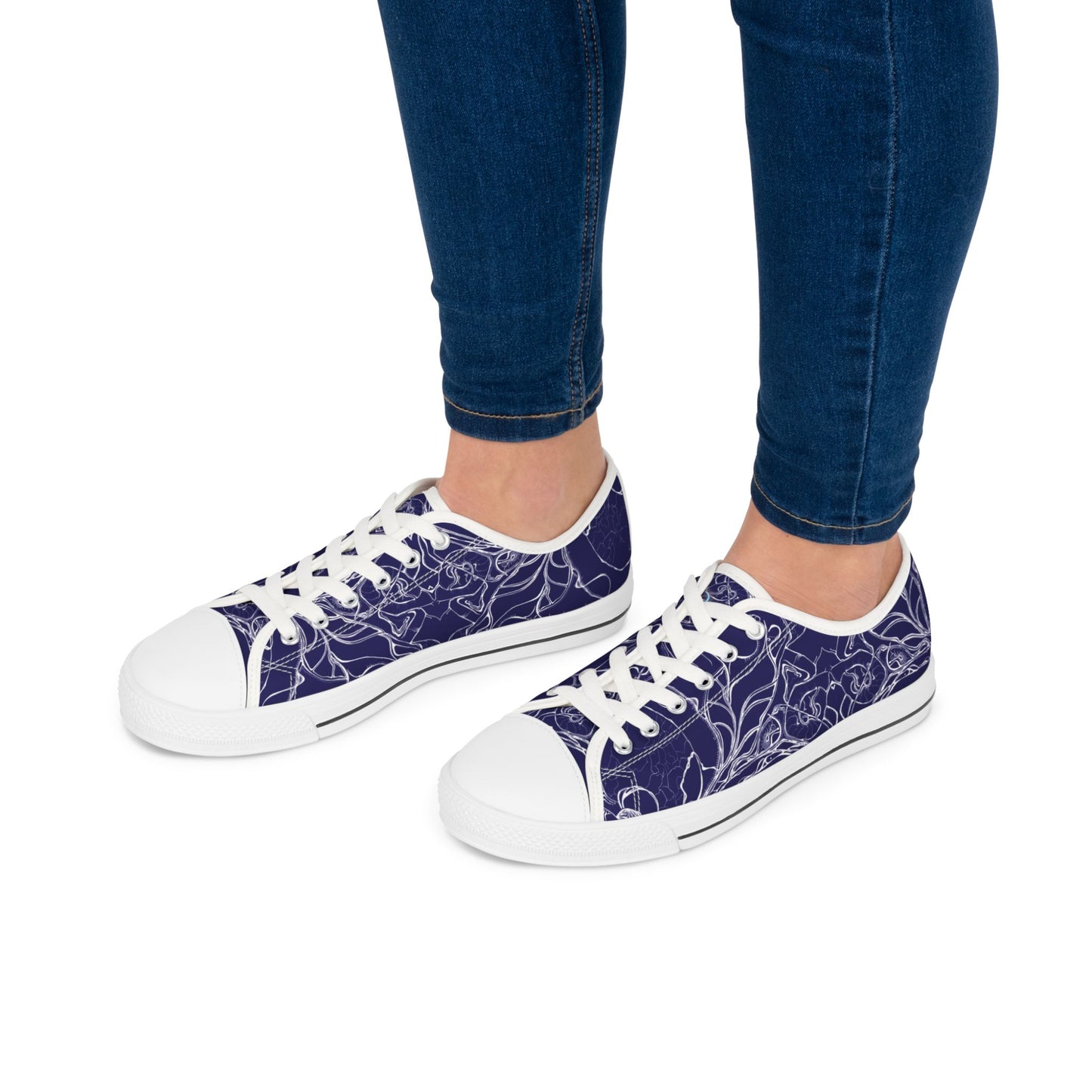 ELEMENTAL VISION Midnight Blue ~ Low-Top Sneakers for Women