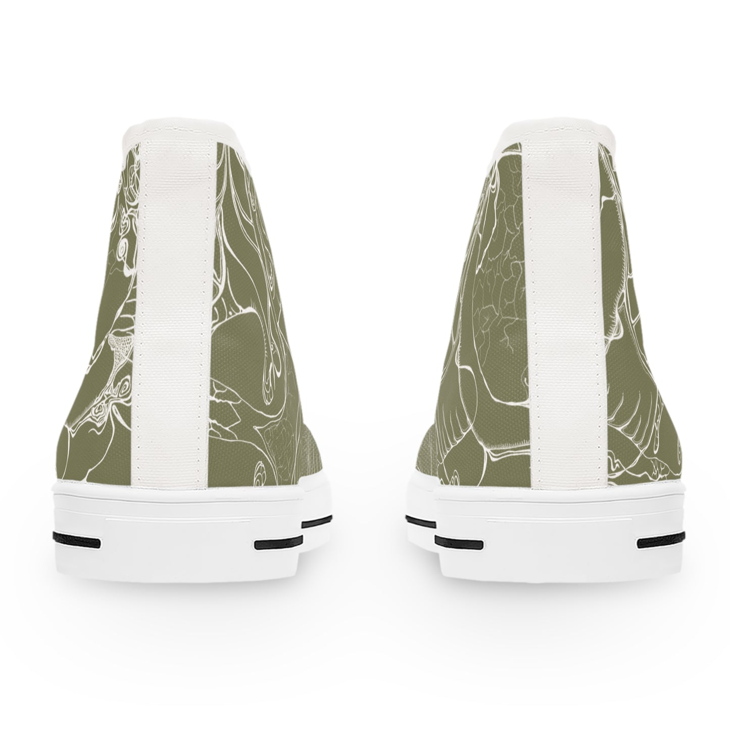 ELEMENTAL VISION Khaki ~ High-Top Sneakers for Women