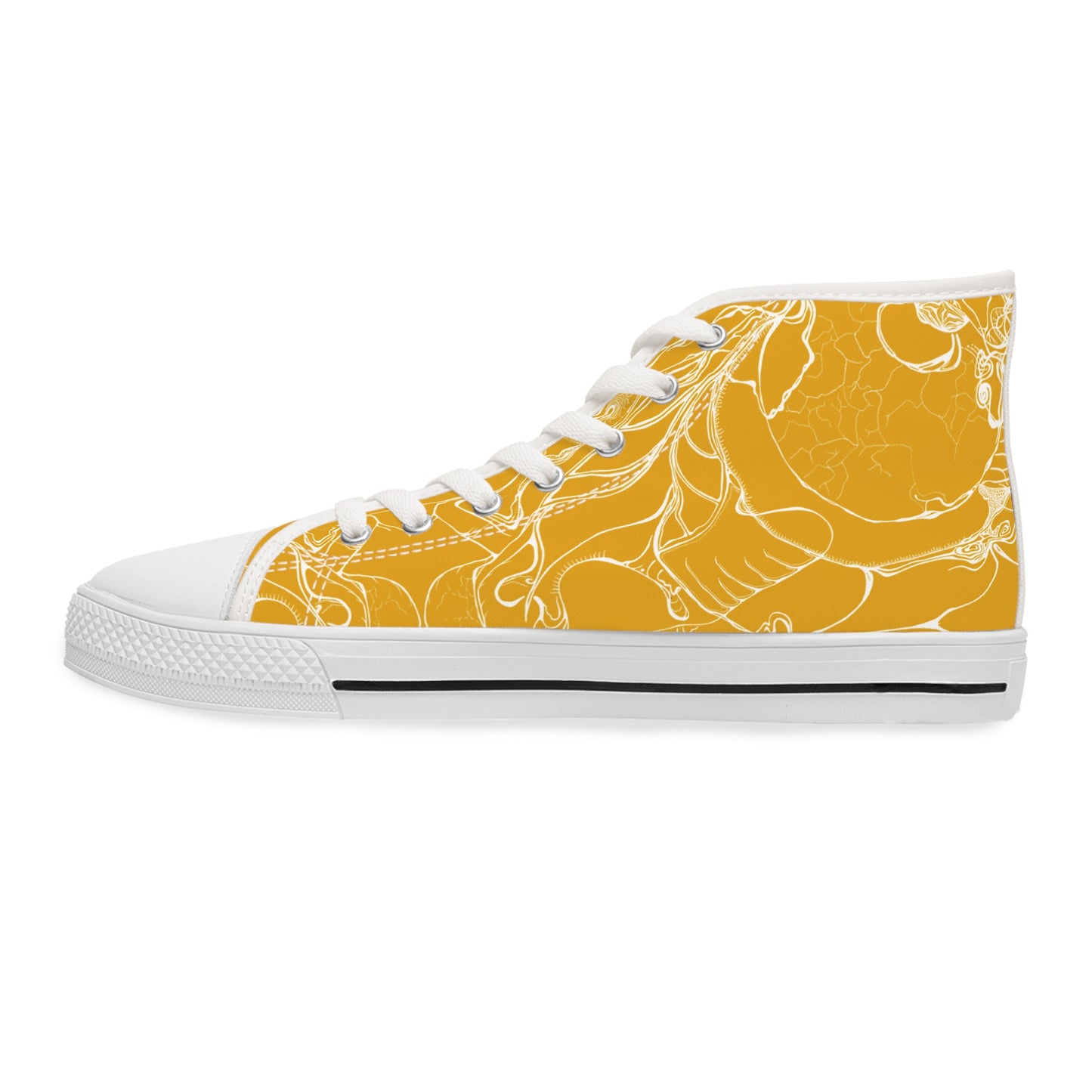 ELEMENTAL VISION Mustard Yellow ~ High-Top Sneakers for Women