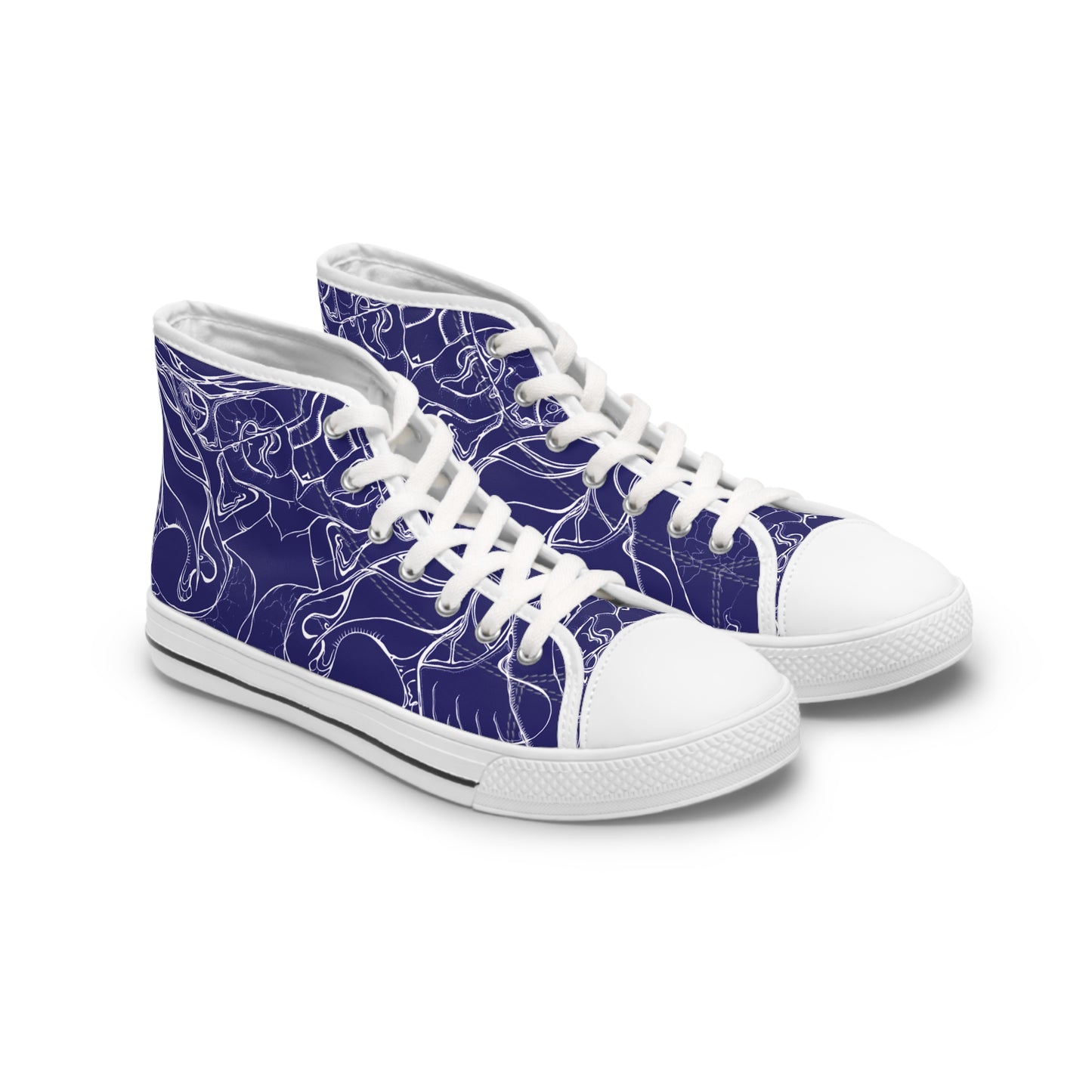 ELEMENTAL VISION Midnight Blue ~ High-Top Sneakers for Women