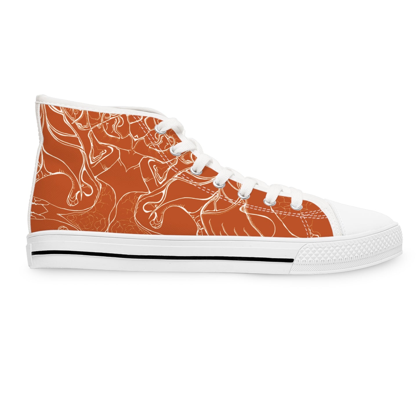 ELEMENTAL VISION Burnt Orange ~ High-Top Sneakers for Women
