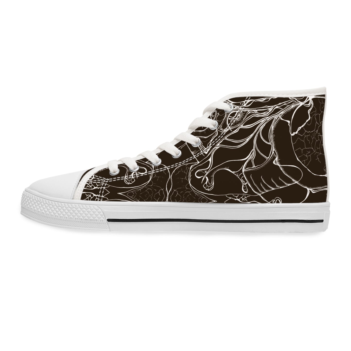 ELEMENTAL VISION Dark Choc Brown ~ High-Top Sneakers for Women