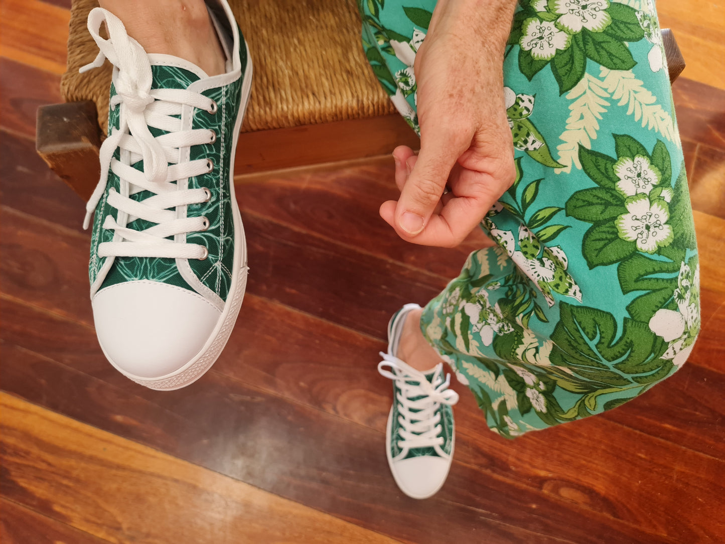 ELEMENTAL VISION Forest Green ~ High-Top Sneakers for Women