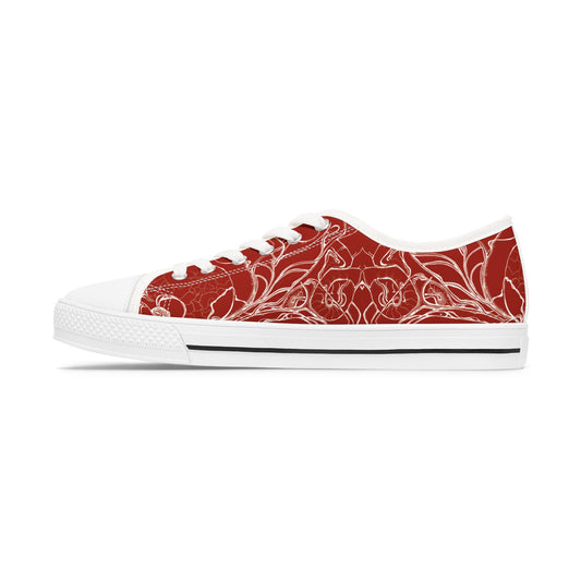 ELEMENTAL VISION Rust Red ~ Low-Top Sneakers for Women