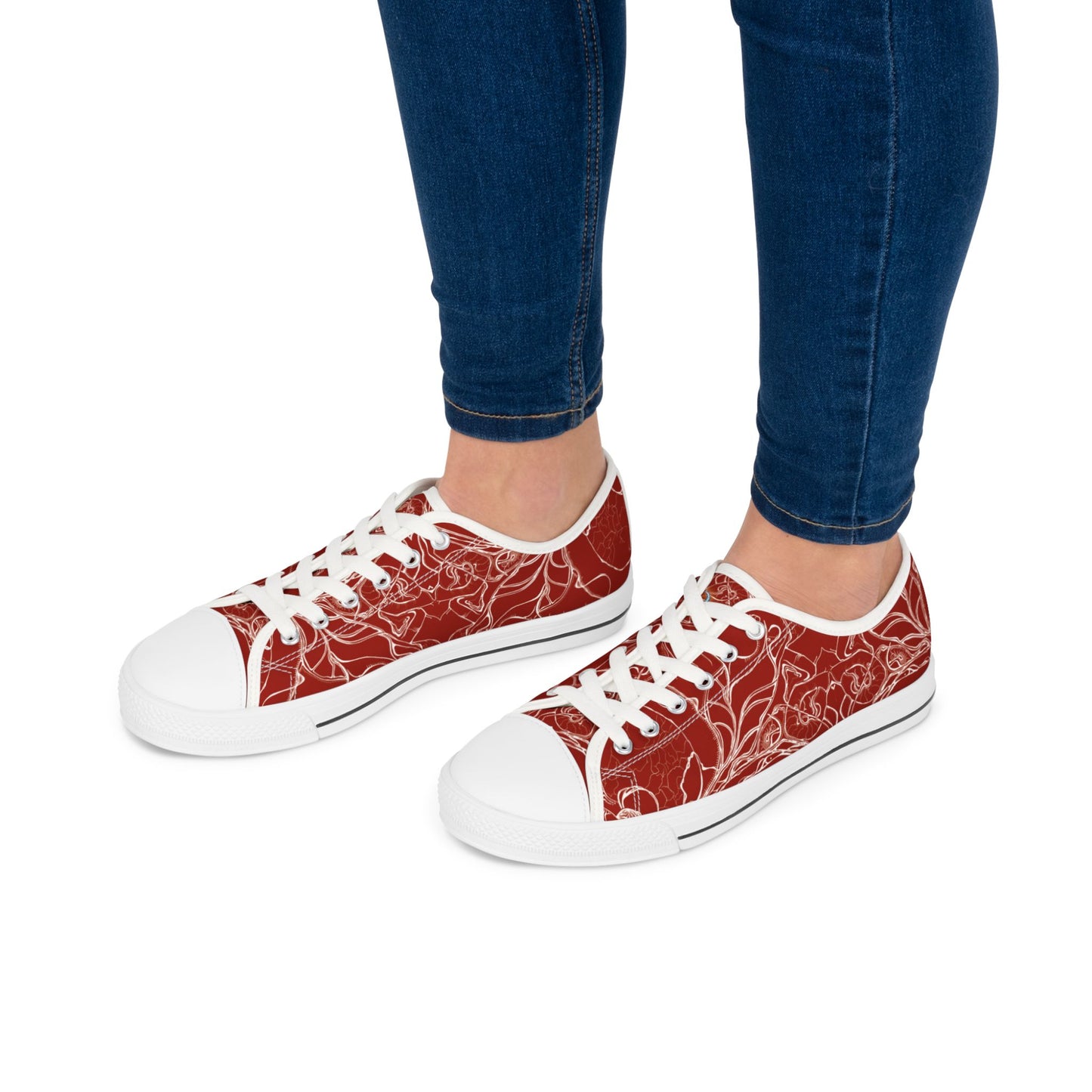 ELEMENTAL VISION Rust Red ~ Low-Top Sneakers for Women