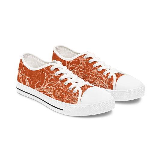 ELEMENTAL VISION Burnt Orange ~ Low-Top Sneakers for Women