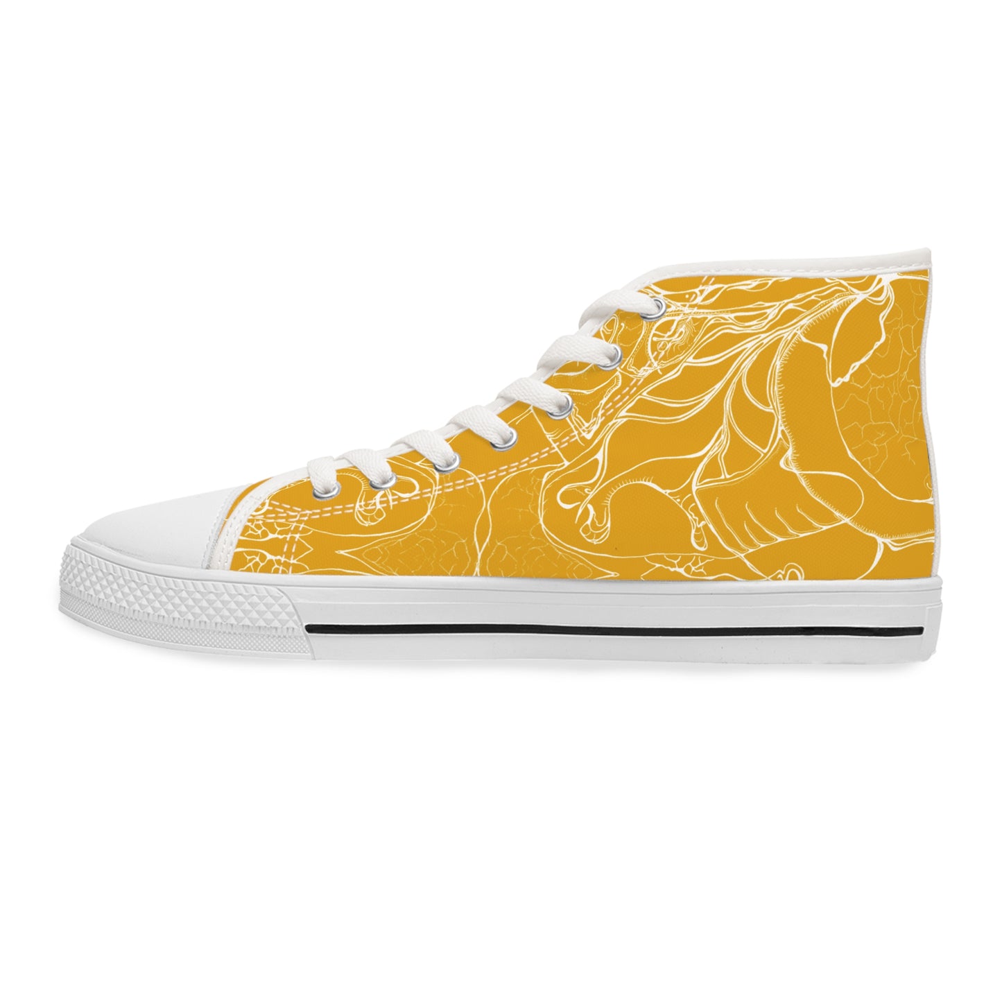ELEMENTAL VISION Mustard Yellow ~ High-Top Sneakers for Women