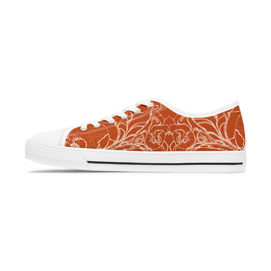 ELEMENTAL VISION Burnt Orange ~ Low-Top Sneakers for Women