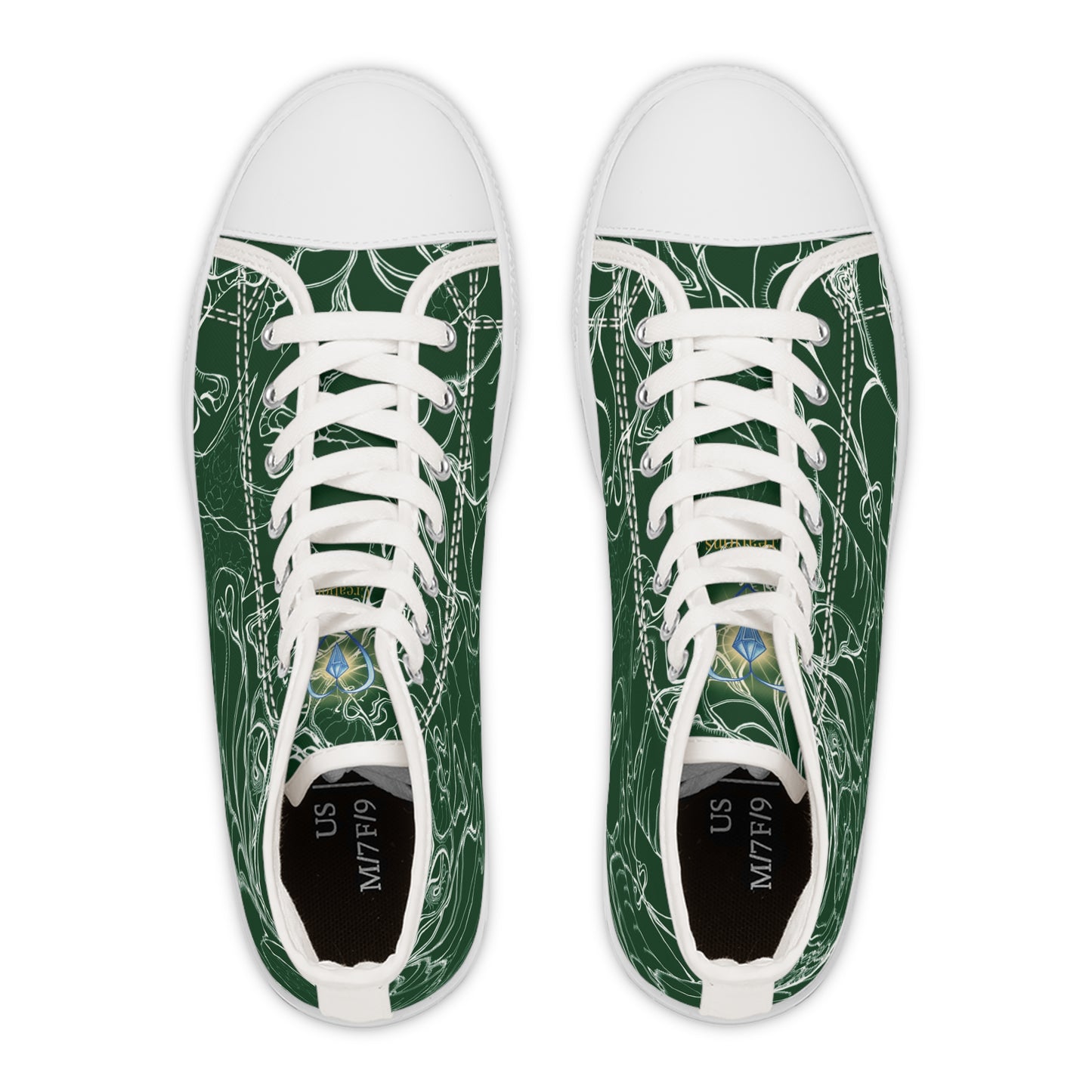 ELEMENTAL VISION Forest Green ~ High-Top Sneakers for Women