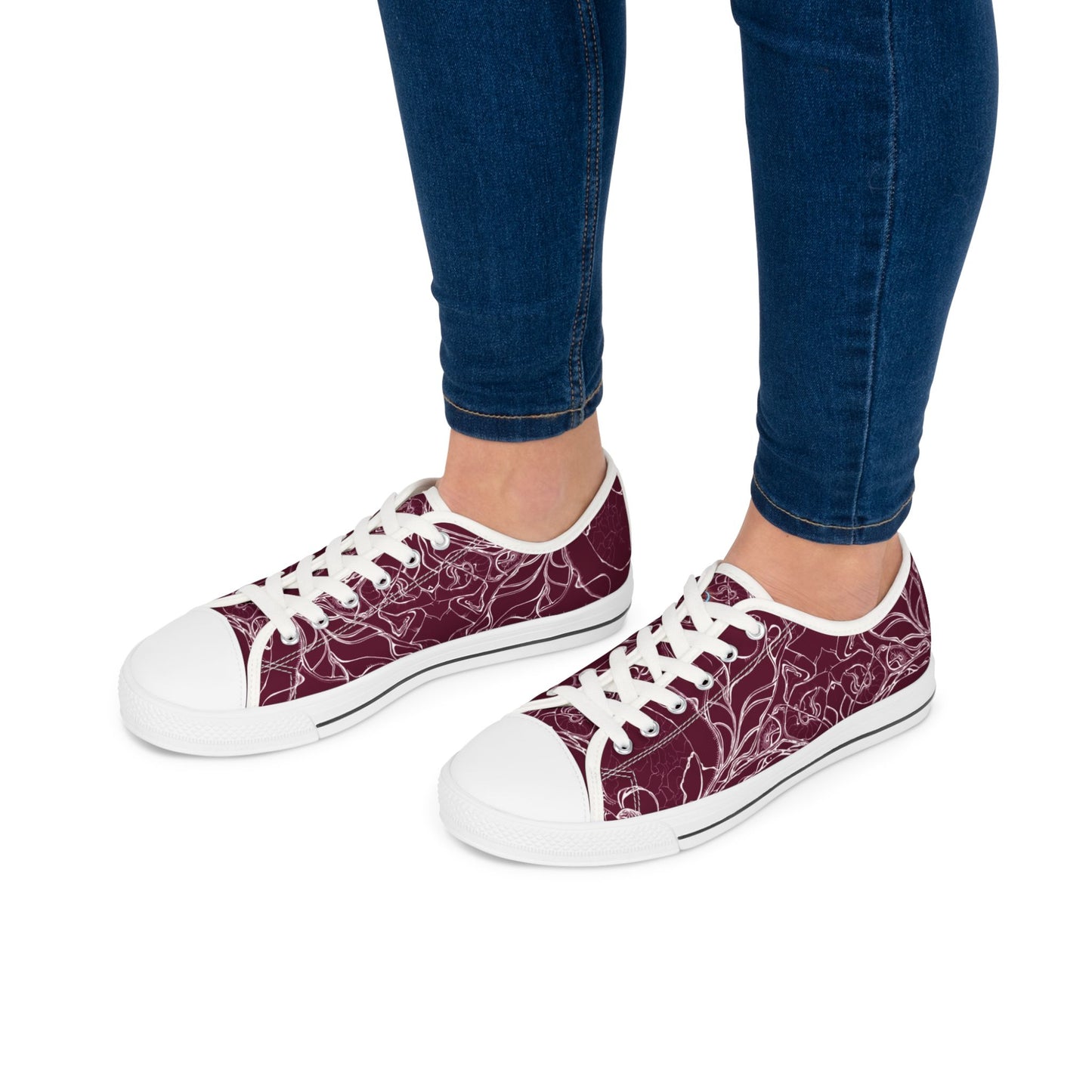 ELEMENTAL VISION Burgundy ~ Low-Top Sneakers for Women