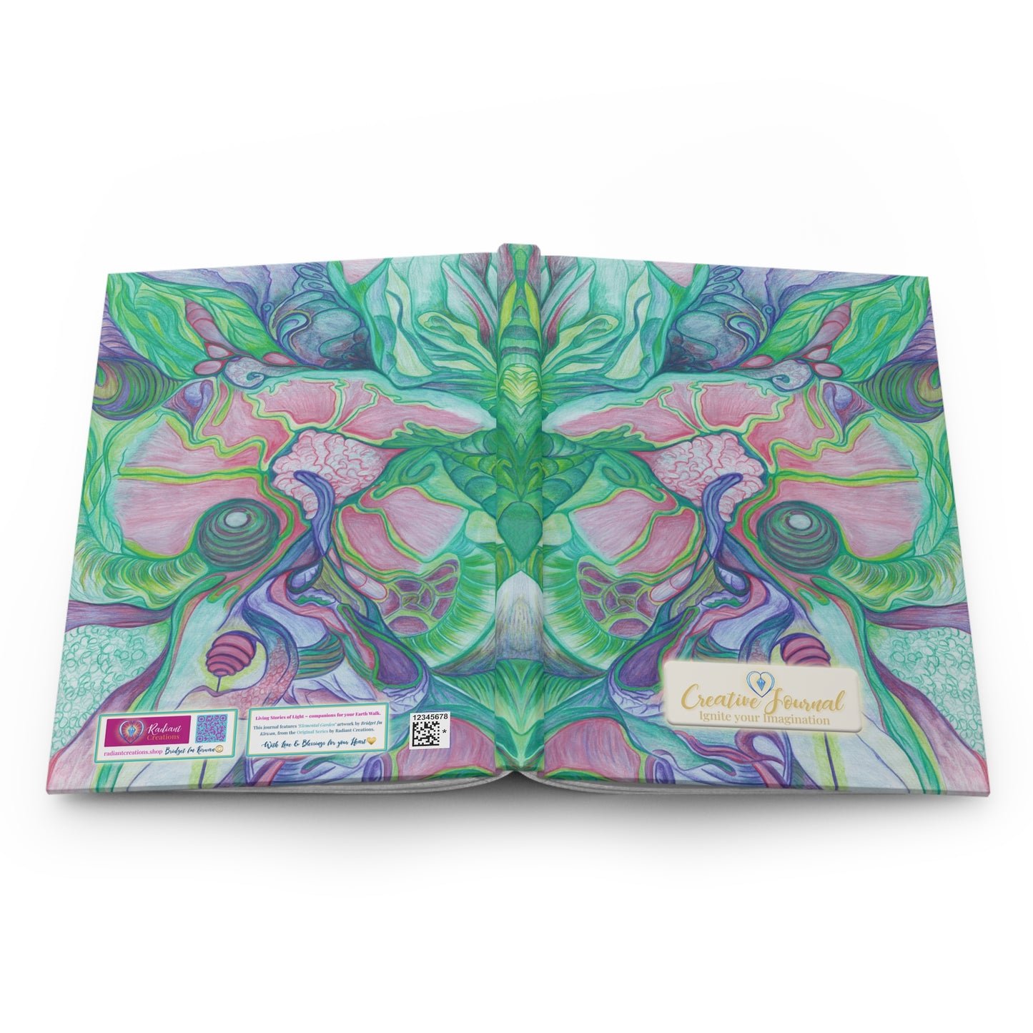 ELEMENTAL GARDEN | Creative Journal | A5 Hardcover Lined Notebook | NATURE BLOSSOMS