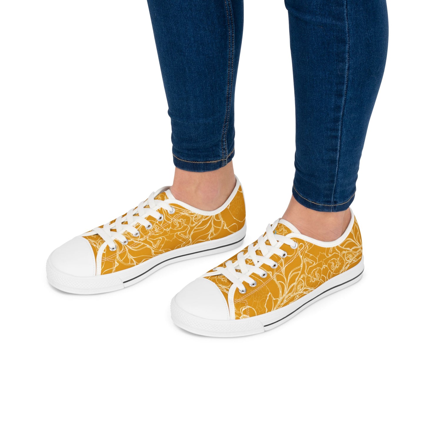 ELEMENTAL VISION Mustard Yellow ~ Low-Top Sneakers for Women