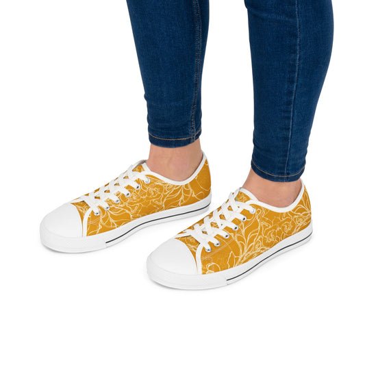 ELEMENTAL VISION Mustard Yellow ~ Low-Top Sneakers for Women