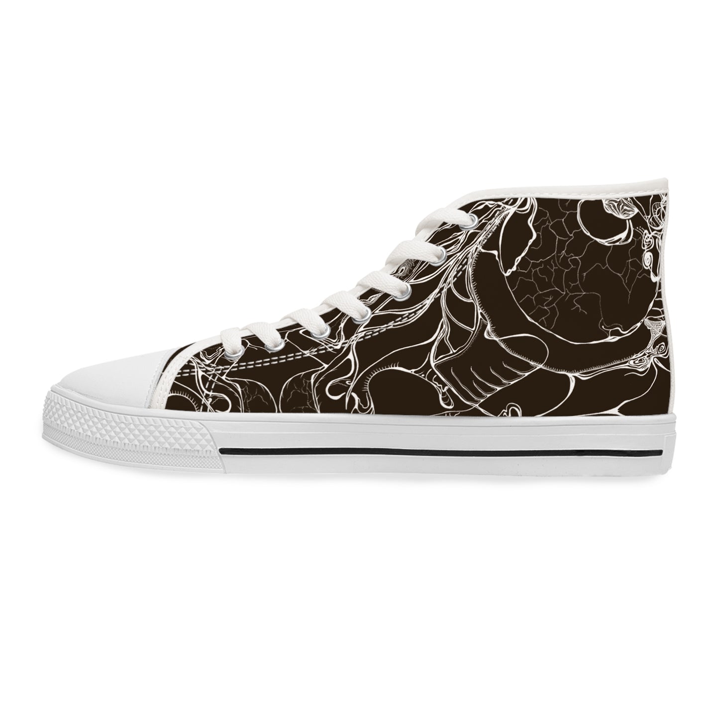 ELEMENTAL VISION Dark Choc Brown ~ High-Top Sneakers for Women