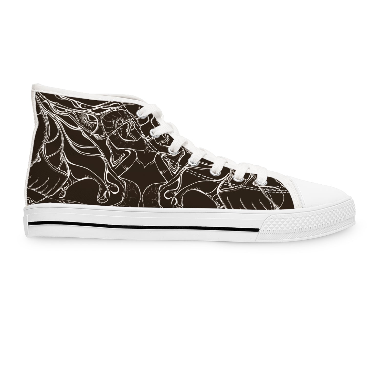 ELEMENTAL VISION Dark Choc Brown ~ High-Top Sneakers for Women