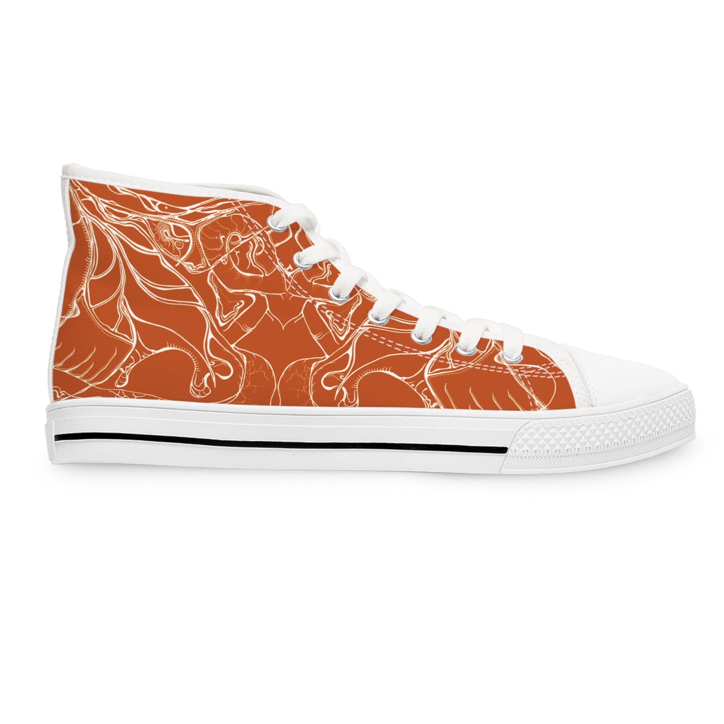 ELEMENTAL VISION Burnt Orange ~ High-Top Sneakers for Women