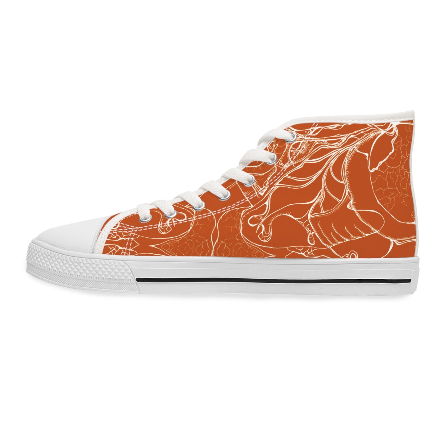 ELEMENTAL VISION Burnt Orange ~ High-Top Sneakers for Women