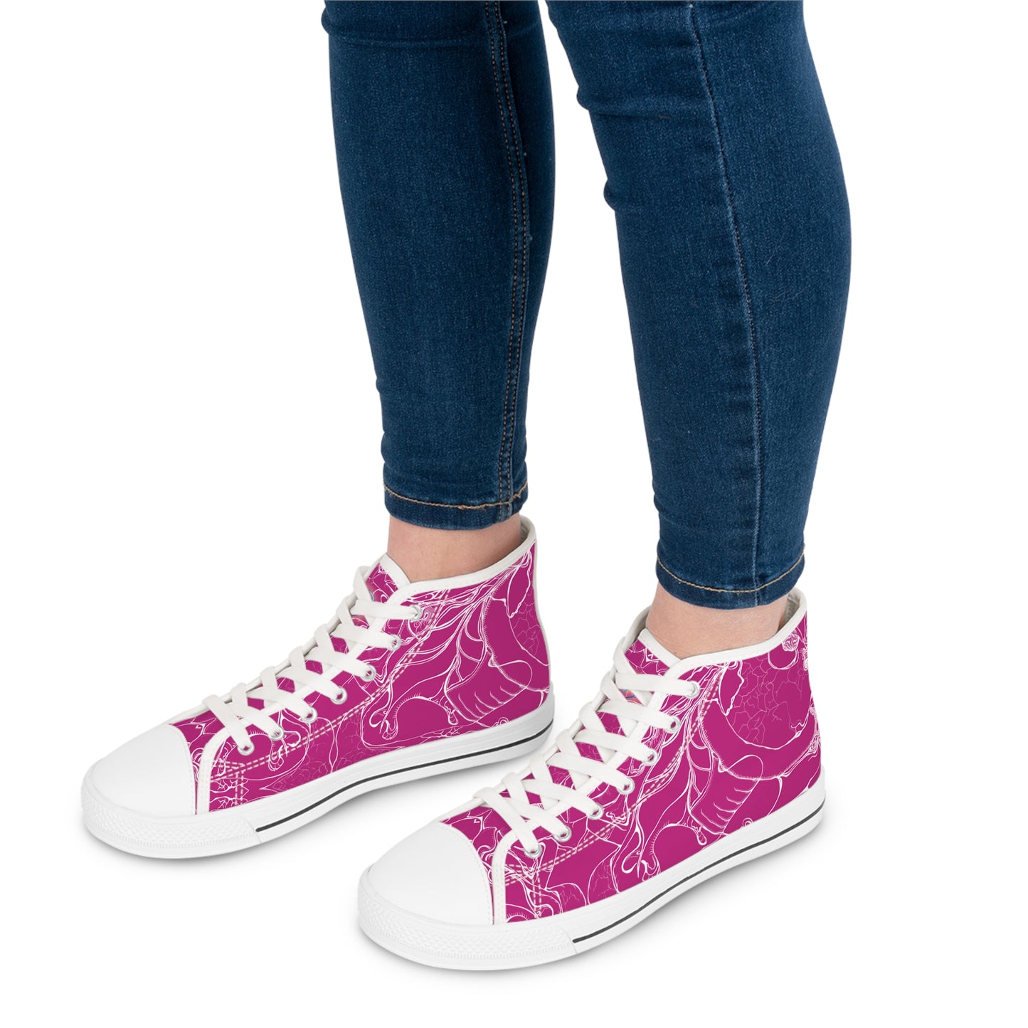 ELEMENTAL VISION Pink ~ High-Top Sneakers for Women