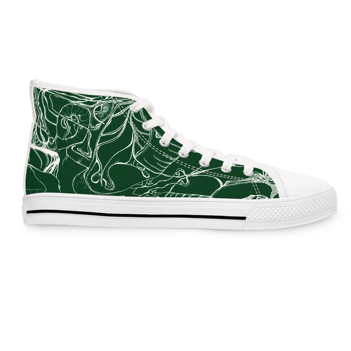 ELEMENTAL VISION Forest Green ~ High-Top Sneakers for Women