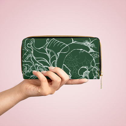 Elemental Vision | Zipper Wallet | Forest Green Plenty