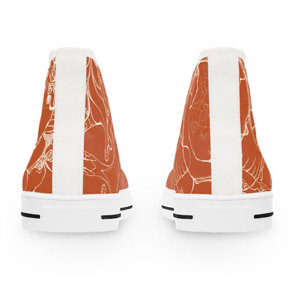 ELEMENTAL VISION Burnt Orange ~ High-Top Sneakers for Women