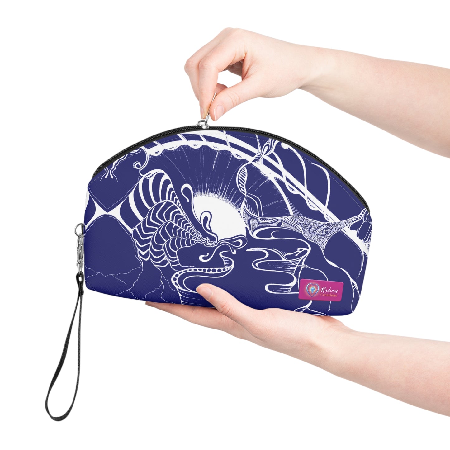 ELEMENTAL VISION | Makeup Bag | Versatile Accessory Radiant Pouch | MIDNIGHT BLUE LOVE