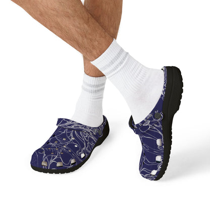 ELEMENTAL VISION | Unisex Rubber Clogs | For Adults | MIDNIGHT BLUE LOVE