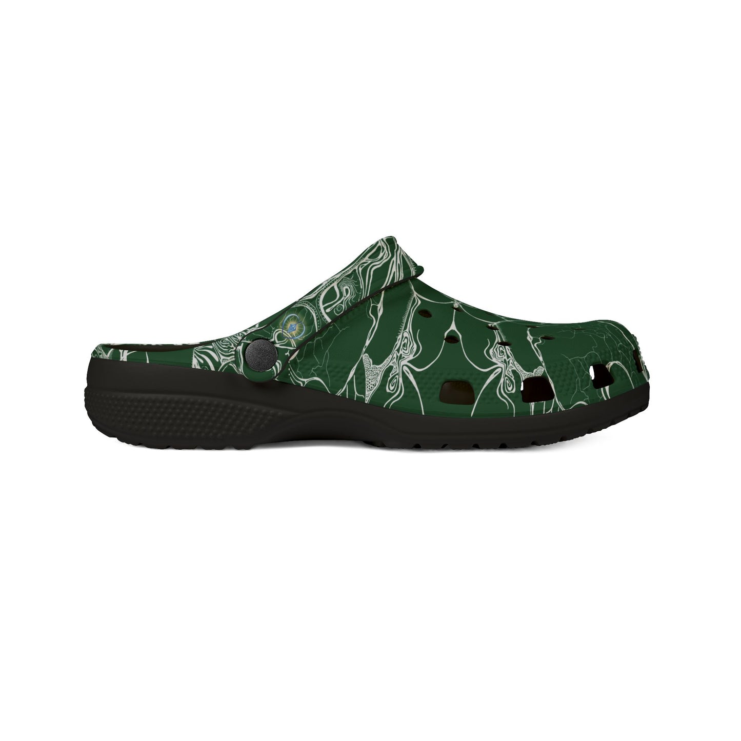 ELEMENTAL VISION | Unisex Rubber Clogs | For Adults | FOREST GREEN PLENTY