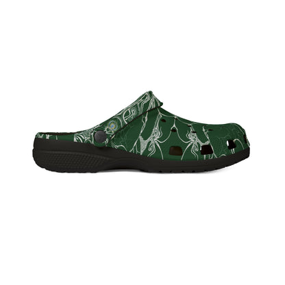 ELEMENTAL VISION | Unisex Rubber Clogs | For Adults | FOREST GREEN PLENTY
