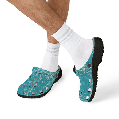 ELEMENTAL VISION | Unisex Rubber Clogs | For Adults | TEAL BRIGHT