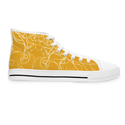 ELEMENTAL VISION Mustard Yellow ~ High-Top Sneakers for Women