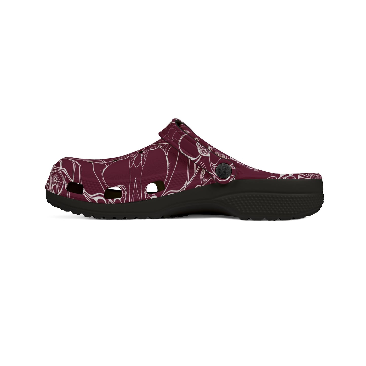 ELEMENTAL VISION | Unisex Rubber Clogs | For Adults | BURGUNDY TRUST
