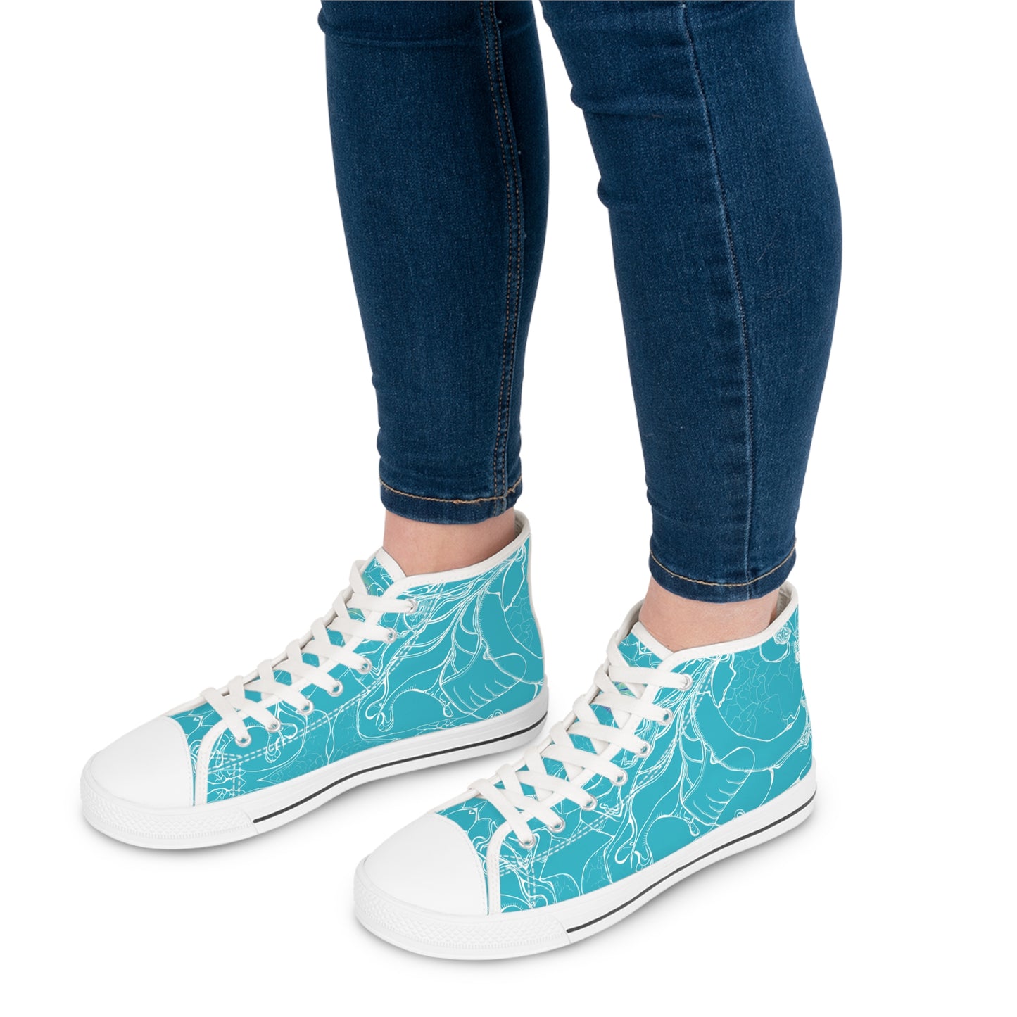 ELEMENTAL VISION | High-Top Sneakers | For Women | TEAL BRIGHT