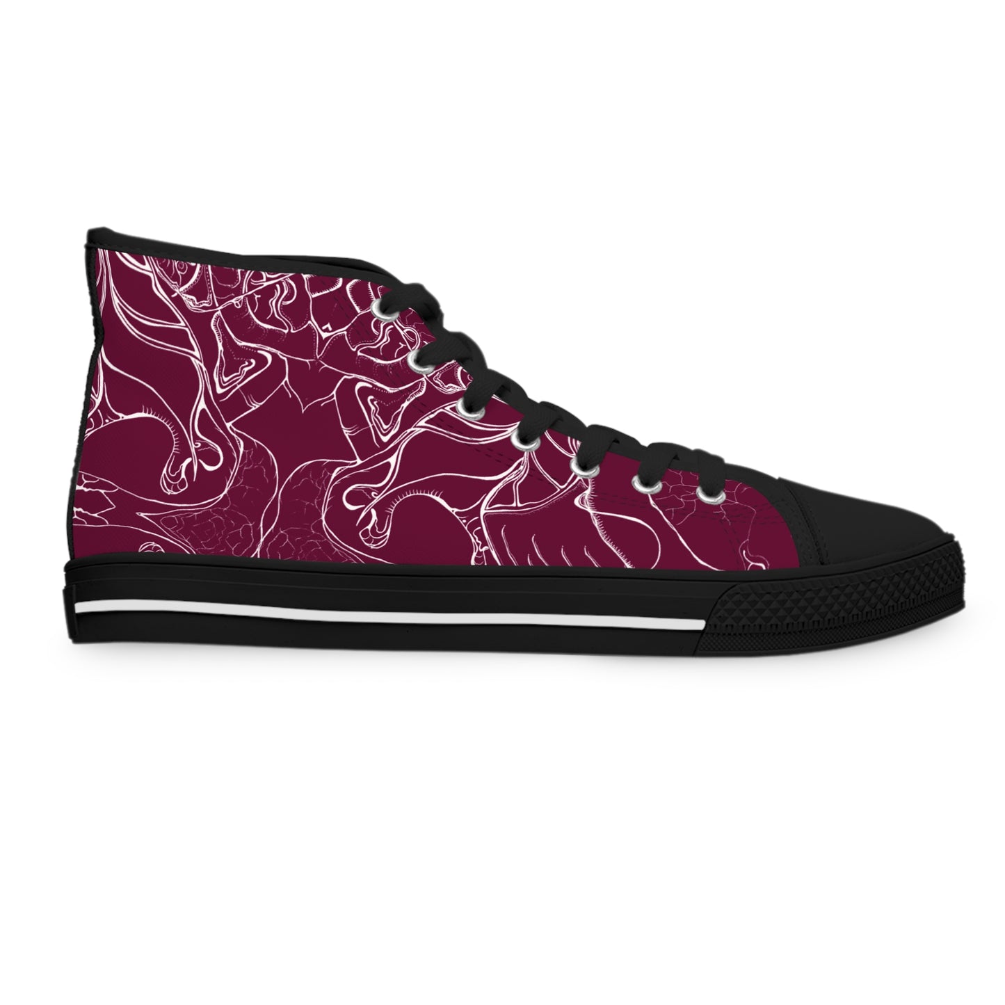 ELEMENTAL VISION Burgundy ~ High-Top Sneakers for Women