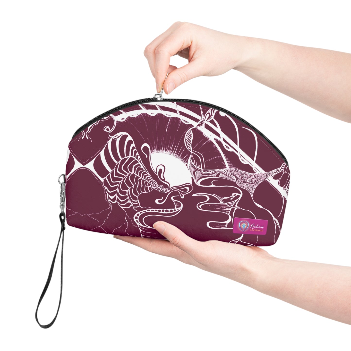 ELEMENTAL VISION | Makeup Bag | Versatile Accessory Radiant Pouch | BURGUNDY TRUST