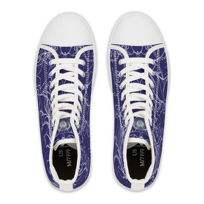 ELEMENTAL VISION Midnight Blue ~ High-Top Sneakers for Women