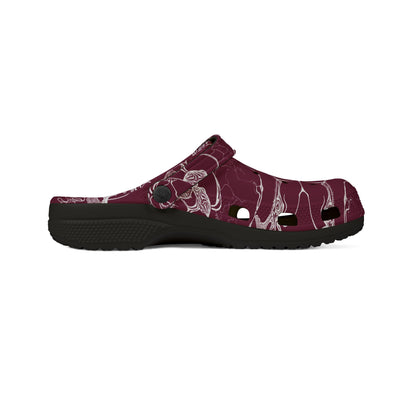 ELEMENTAL VISION | Unisex Rubber Clogs | For Adults | BURGUNDY TRUST