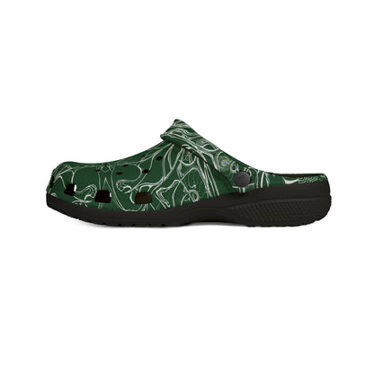 ELEMENTAL VISION | Unisex Rubber Clogs | For Adults | FOREST GREEN PLENTY