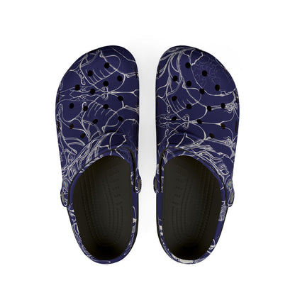 ELEMENTAL VISION | Unisex Rubber Clogs | For Adults | MIDNIGHT BLUE LOVE