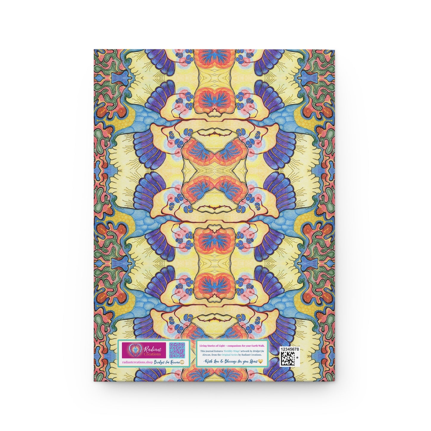 FERTILITY WINGS ~ MOSAIC ~ Creative Journal | A5 Hardcover Lined Notebook | Original Series