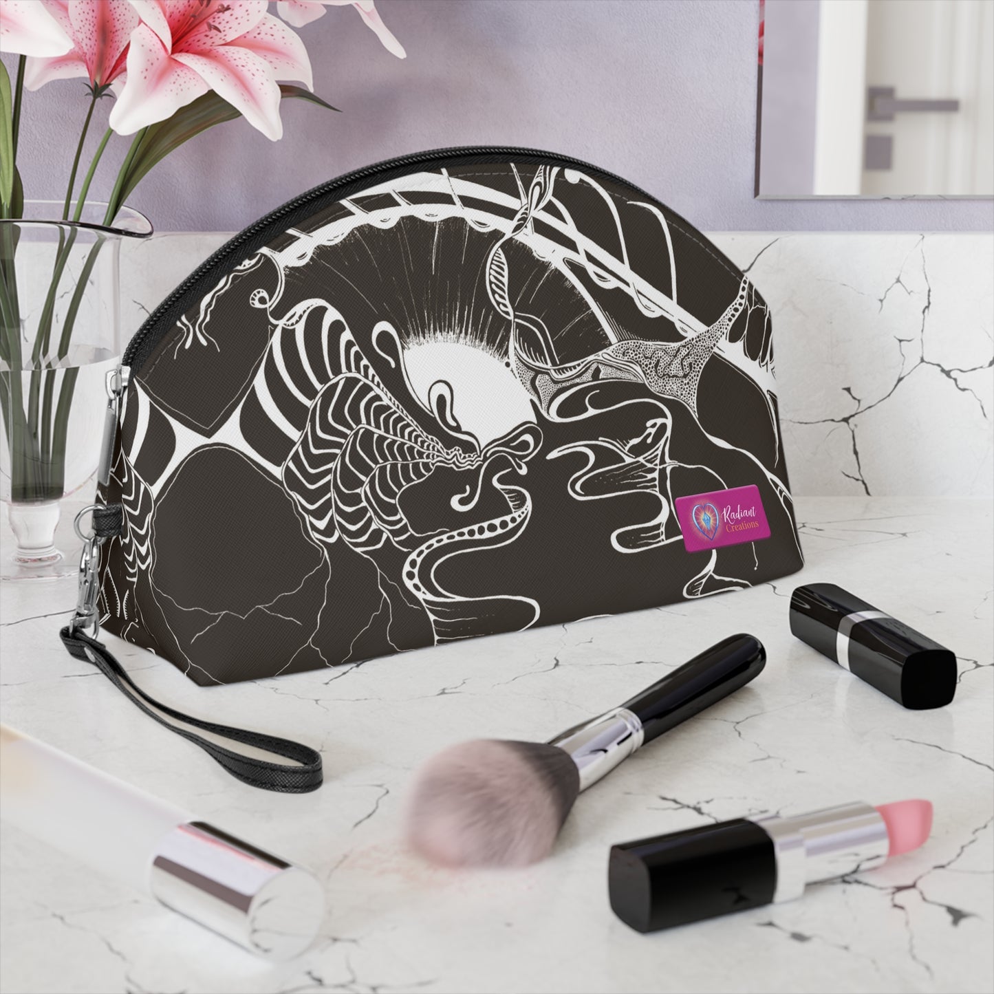 ELEMENTAL VISION | Makeup Bag | Versatile Accessory Radiant Pouch | DARK CHOC BROWN COMFORT