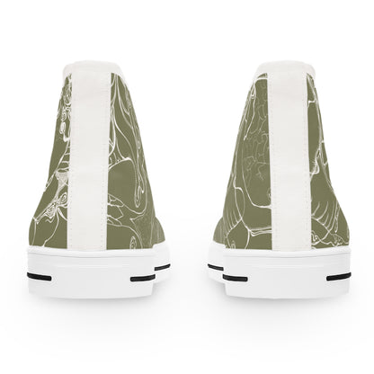 ELEMENTAL VISION Khaki ~ High-Top Sneakers for Women